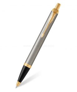 PARKER IM Ballpoint Pen Brushed Metal GT - ปากกาลูกลื่นป๊ากเกอร์ ไอเอ็ม บรัช เมทัล ซีที สีเงินคลิปทอง