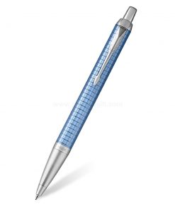 PARKER IM Premium Ballpoint Pen Blue CT - ปากกาลูกลื่นป๊ากเกอร์ ไอเอ็มพรีเมี่ยม บลู ซีที สีน้ำเงินคลิปเงิน