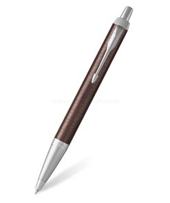 PARKER IM Premium Ballpoint Pen Brown CT - ปากกาลูกลื่นป๊ากเกอร์ ไอเอ็มพรีเมี่ยม บราวน์ ซีที สีน้ำตาลคลิปเงิน