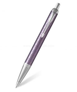 PARKER IM Premium Ballpoint Pen Dark Violet CT - ปากกาลูกลื่นป๊ากเกอร์ ไอเอ็มพรีเมี่ยม ดาร์กไวโอเลต ซีที สีม่วงคลิปเงิน