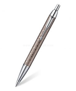 PARKER IM Premium Ballpoint Pen Vacumatic Brown Shadow CT - ปากกาลูกลื่นป๊ากเกอร์ ไอเอ็มพรีเมี่ยม วาคูเมติก บราวน์ ชาโดว์ ซีที สีน้ำตาลคลิปเงิน