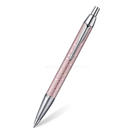 PARKER IM Premium Ballpoint Pen Vacumatic Pink Pearl CT - ปากกาลูกลื่นป๊ากเกอร์ ไอเอ็มพรีเมี่ยม วาคูเมติก พิงค์เพิร์ล ซีที สีชมพูคลิปเงิน