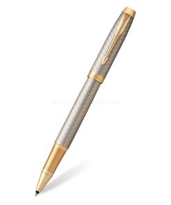 PARKER IM Premium Rollerball Pen Warm Silver GT - ปากกาโรลเลอร์บอลป๊ากเกอร์ ไอเอ็มพรีเมี่ยม วอร์มซิลเวอร์ จีที สีเงินคลิปทอง