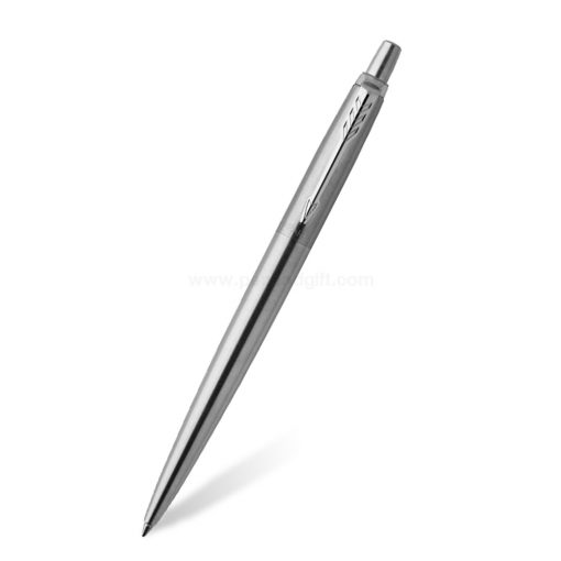 PARKER Jotter Ballpoint Pen Stainless Steel CT - ปากกาลูกลื่นป๊ากเกอร์ จ็อตเตอร์ สแตนเลสสตีล ซีที สแตนเลสสตีลคลิปเงิน