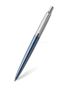 PARKER Jotter Ballpoint Pen Waterloo Blue CT - ปากกาลูกลื่นป๊ากเกอร์ จ็อตเตอร์ วอเตอร์ลู บลู ซีที สีดำคลิปเงิน
