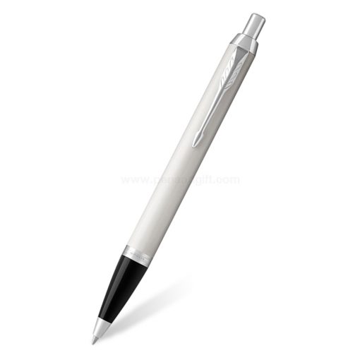 PARKER IM Ballpoint Pen White CT - ปากกาลูกลื่นป๊ากเกอร์ ไอเอ็ม ไวท์ ซีที สีขาวคลิปเงิน