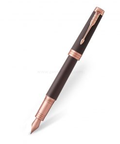 PARKER Premier Fountain Pen Soft Brown PGT - ปากกาหมึกซึมป๊ากเกอร์ พรีเมียร์ ซอฟท์ บราวน์ พีจีที สีน้ำตาลอ่อนคลิปชมพูทอง
