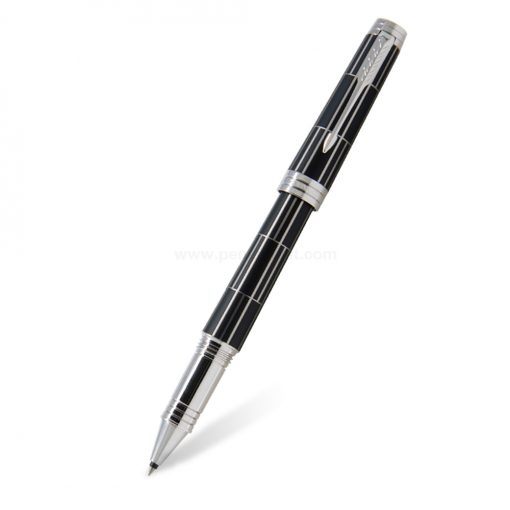 PARKER Premier Rollerball Pen Luxury Black CT - ปากกาโรลเลอร์บอลป๊ากเกอร์ พรีเมียร์ ลัคซ์ซัวรี่ แบล็ค ซีที สีดำคลิปเงิน