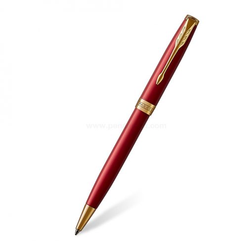 PARKER Sonnet Ballpoint Pen Intense Red Lacquer GT - ปากกาลูกลื่นป๊ากเกอร์ ซอนเน็ต อินเทนส์ เรด แล็ค จีที สีแดงคลิปทอง