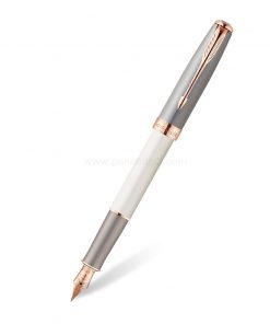 PARKER Sonnet Fountain Pen Executive Pearl Grey GT - ปากกาหมึกซึมป๊ากเกอร์ ซอนเน็ต เอ็กเซคคูทีฟ เพิร์ล เกรย์ สีขาวเทาคลิปทอง