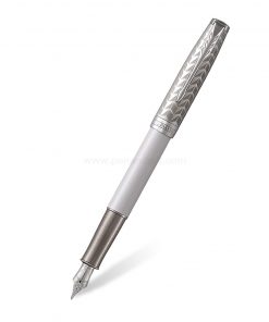 PARKER Sonnet Fountain Pen Metal & Pearl Lacquer CT - ปากกาหมึกซึมป๊ากเกอร์ ซอนเน็ต เมทัล แอนด์ เพิร์ล แล็ค ซีที สีขาวคลิปเงิน