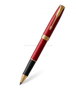 PARKER Sonnet Rollerball Pen Intense Red Lacquer GT - ปากกาโรลเลอร์บอลป๊ากเกอร์ ซอนเน็ต อินเทนส์ เรด แล็ค จีที สีแดงคลิปทอง