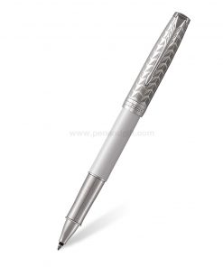 PARKER Sonnet Rollerball Pen Metal & Pearl Lacquer CT - ปากกาโรลเลอร์บอลป๊ากเกอร์ ซอนเน็ต เมทัล แอนด์ เพิร์ล แล็ค ซีที สีขาวคลิปเงิน