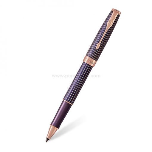 PARKER Sonnet Rollerball Pen Prestige Chiselled Purple Matrix PGT - ปากกาโรลเลอร์บอลป๊ากเกอร์ ซอนเน็ต เพรสทีจ ชิเซิล เพอร์เพิล แมททริกซ์ พีจีที สีม่วงแมททริกซ์