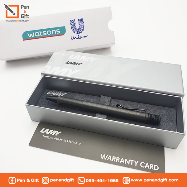 ตัวอย่างงานพรีเมี่ยม-ปากกา lamy สลักชื่อ